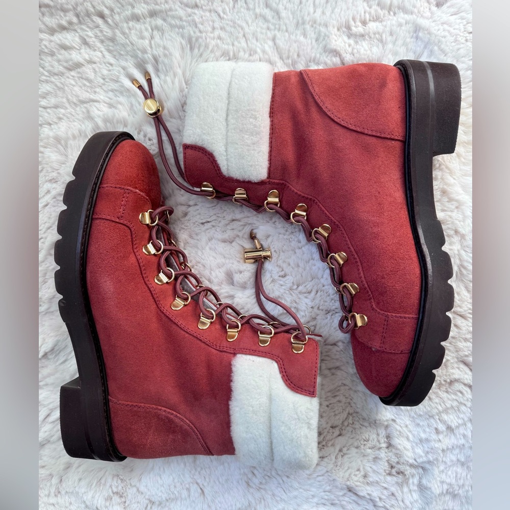 Stuart Weitzman Rockie Lift Chill Bootie - Lace-Up Ankle Boots - size 8